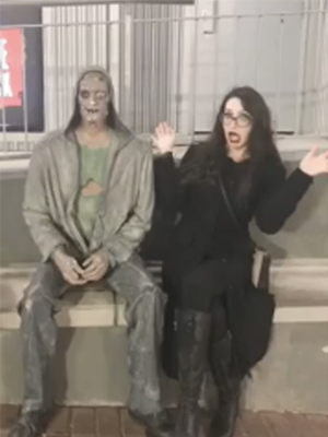 Zombie sitting next to me