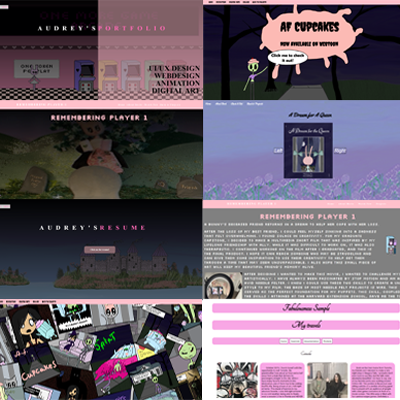 collage of websites