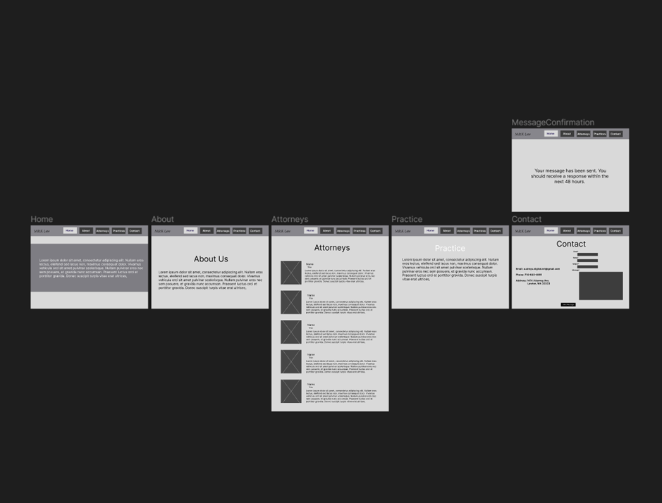 law app wireframes
